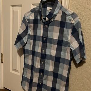 Blue Checkered Short Sleeve Shirt